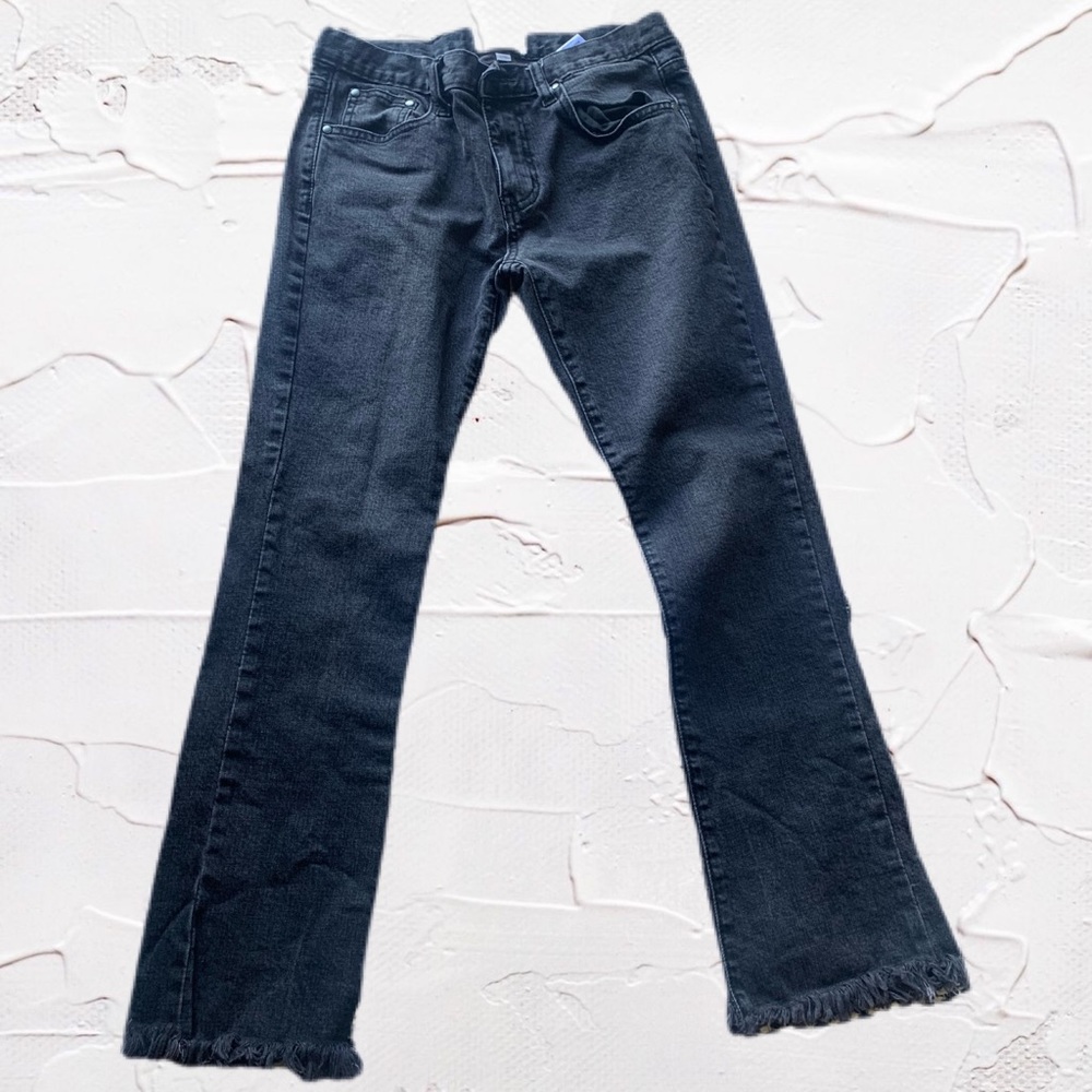 Evidnt Los Angeles jeans black flare frayed 26